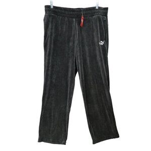 NWT PUMA Womens XL Velour Track Essentials Elevated Straight Leg Pants 30" insea